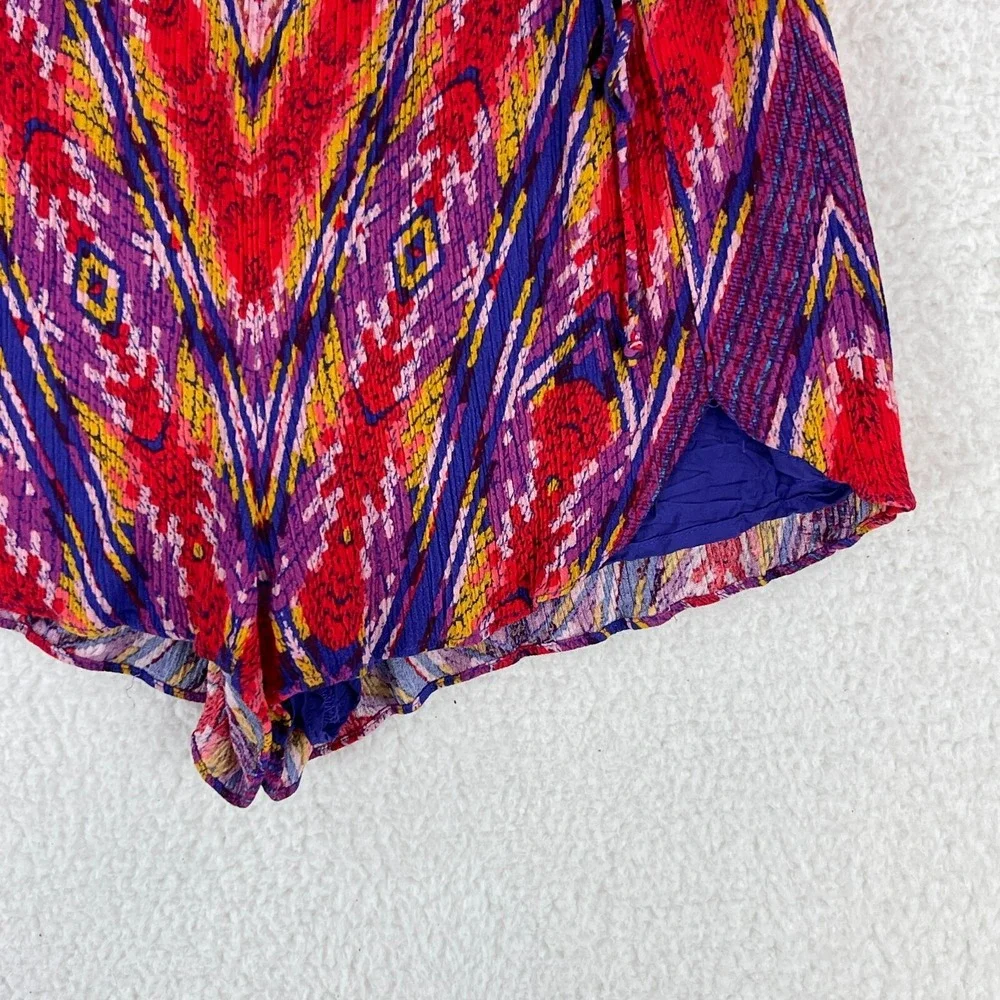 Free‎ People Dream All Night Printed Playsuit Romper Womens Short Sleeve Size XS
